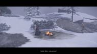 Starting a campfire in the Hakodake Mountain range (Image via Sucker Punch Productions and YouTube.com/@gamerackguides)